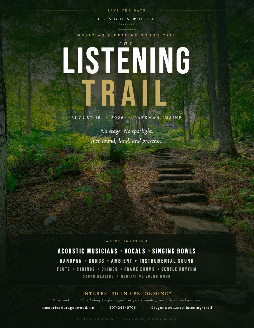 Dragonwood Listening Trail event collateral